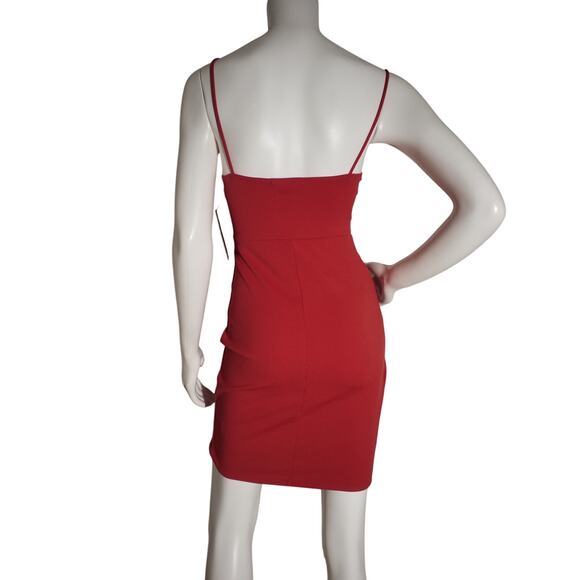 Lulus Womens Size Small Spaghetti Strap Dress Red Mini Pullover Stretch - Picture 3 of 8